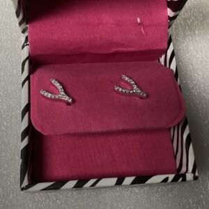 Posh Couture Sterling Silver Cubic Zirconia Earrings New